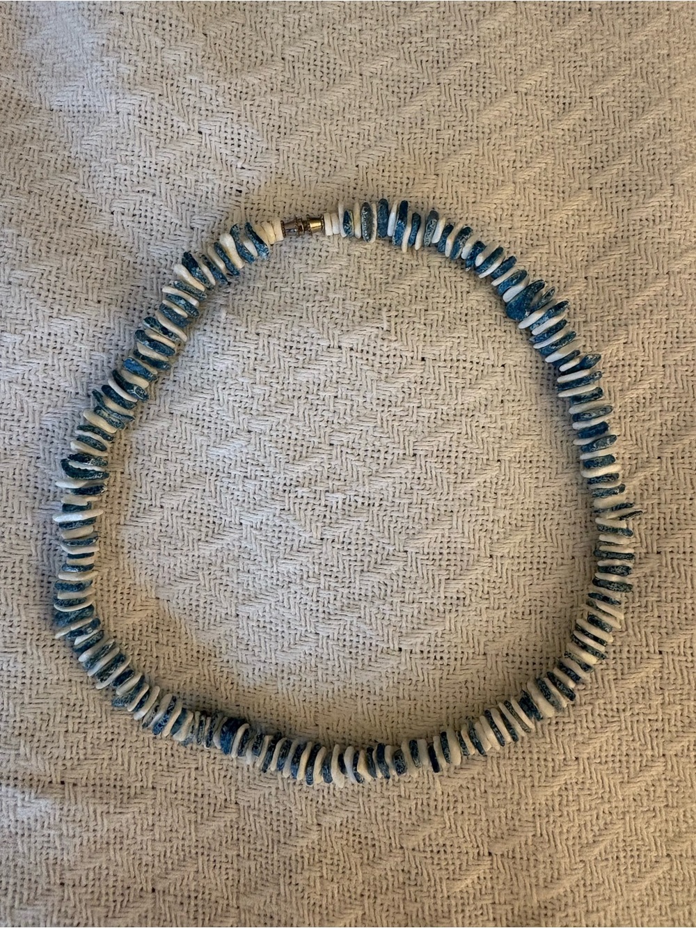 Blue and White Shell Style Necklace